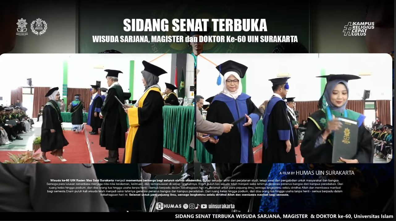 69 Wisudawan Psikologi Islam UIN Surakarta Resmi Dikukuhkan dalam Wisuda ke-60: Rektor Tekankan Penguasaan “Future Skills”
