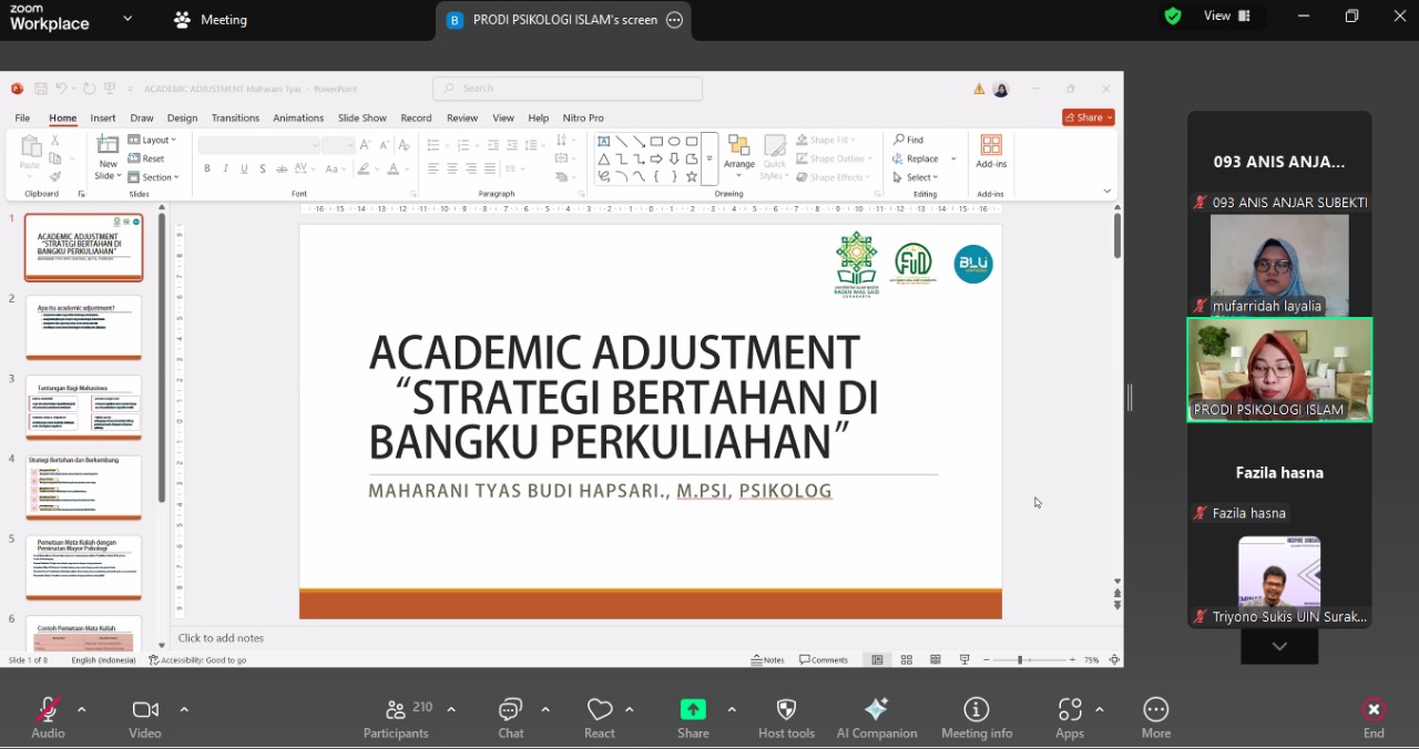 Menumbuhkan Arah, Menguatkan Langkah: Catatan dari Bimbingan Akademik Mahasiswa Psikologi Islam Semester Ganjil 2025/2026 (1)